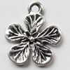 Pendant, Zinc Alloy Jewelry Findings, Flower, 18x20mm, Sold by Bag