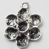 Pendant, Zinc Alloy Jewelry Findings, Flower, 19x25mm, Sold by Bag