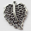 Pendant, Zinc Alloy Jewelry Findings, Leaf, 18x24mm, Sold by Bag