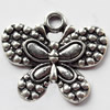 Pendant, Zinc Alloy Jewelry Findings, Butterfly, 24x20mm, Sold by Bag