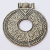 Pendant, Zinc Alloy Jewelry Findings, 56x62mm, Sold by Bag