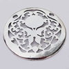 Connectors, Zinc Alloy Jewelry Findings, Flat Round 68mm, Sold by Bag