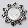 Zinc Alloy Cabochons Settings, Outside diameter:26x26mm, Interior diameter:14mm, Sold by Bag 