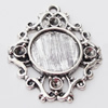 Zinc Alloy Pendant Settings, Outside diameter:24x29mm, Interior diameter:12mm, Sold by Bag 