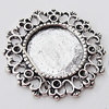 Zinc Alloy Cabochons Settings, Outside diameter:26mm, Interior diameter:15mm, Sold by Bag 