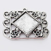 Zinc Alloy Pendant Settings, Outside diameter:31x25mm, Interior diameter:17mm, Sold by Bag 