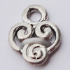 Pendant, Zinc Alloy Jewelry Findings, 7x10mm, Sold by Bag