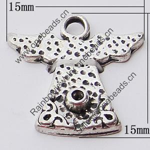 Pendant, Zinc Alloy Jewelry Findings, 15x15mm, Sold by Bag