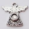 Pendant, Zinc Alloy Jewelry Findings, 15x15mm, Sold by Bag