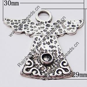 Pendant, Zinc Alloy Jewelry Findings, 30x29mm, Sold by Bag