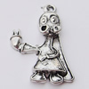 Pendant, Zinc Alloy Jewelry Findings, 17x30mm, Sold by Bag