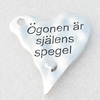 Zinc alloy Pendant, Nickel-free & Lead-free A Grade Heart, 37x38mm, Hole:4mm, Sold by PC