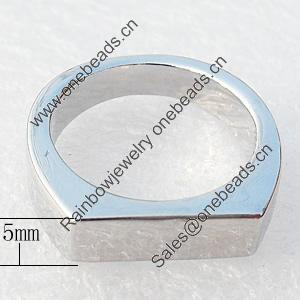 Zinc alloy Jewelry Rings, Nickel-free & Lead-free A Grade, Interior diameter:17mm, Sold by PC