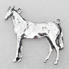 Pendant, Zinc Alloy Jewelry Findings, Horse, 45x44mm, Sold by Bag