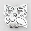 Pendant, Zinc Alloy Jewelry Findings, Die Eule, 30x31mm, Sold by Bag