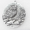 Pendant, Zinc Alloy Jewelry Findings, 40x51mm, Sold by Bag
