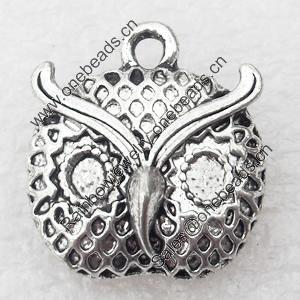 Pendant, Zinc Alloy Jewelry Findings, 19x21mm, Sold by Bag