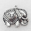 Pendant, Zinc Alloy Jewelry Findings, Eleplant, 25x22mm, Sold by Bag
