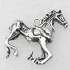 Pendant, Zinc Alloy Jewelry Findings, Horse, 24x32mm, Sold by Bag