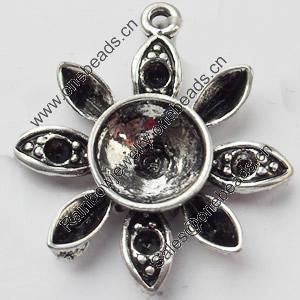 Pendant, Zinc Alloy Jewelry Findings, 27x30mm, Sold by Bag