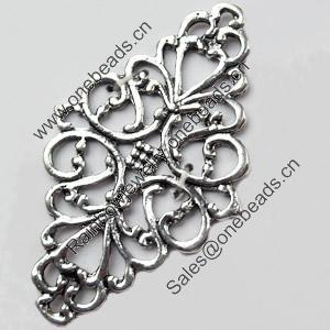Connector, Zinc Alloy Jewelry Findings, 25x42mm, Sold by Bag