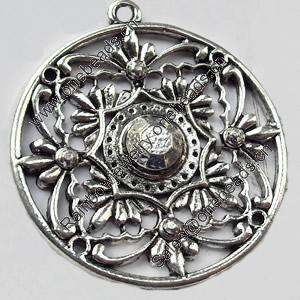 Pendant, Zinc Alloy Jewelry Findings, 31x34mm, Sold by Bag