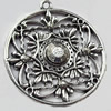 Pendant, Zinc Alloy Jewelry Findings, 31x34mm, Sold by Bag