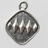 Pendant, Zinc Alloy Jewelry Findings, 13x16mm, Hole:1.5mm, Sold by Bag