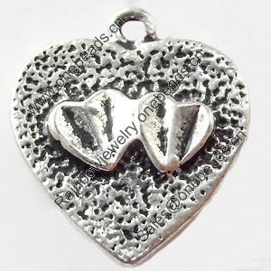 Pendant, Zinc Alloy Jewelry Findings, 14x17mm, Sold by Bag