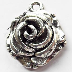 Pendant, Zinc Alloy Jewelry Findings, 16x19mm, Sold by Bag