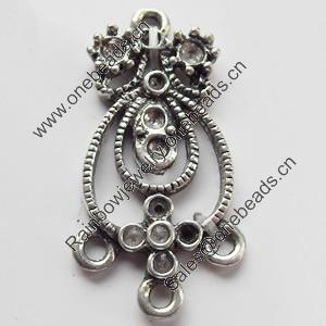 Connector, Zinc Alloy Jewelry Findings, 14x30mm, Sold by Bag