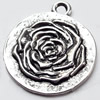 Pendant, Zinc Alloy Jewelry Findings, 23x27mm, Sold by Bag