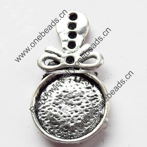 Connector, Zinc Alloy Jewelry Findings, O:14x27mm I:12mm, Sold by Bag