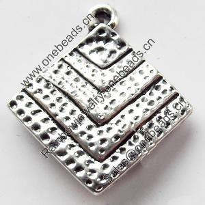 Pendant, Zinc Alloy Jewelry Findings, 21x24mm, Sold by Bag