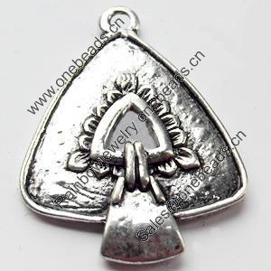 Pendant, Zinc Alloy Jewelry Findings, 19x25mm, Sold by Bag