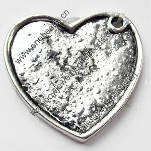 Pendant, Zinc Alloy Jewelry Findings, O:25x24mm I:23x18mm, Sold by Bag