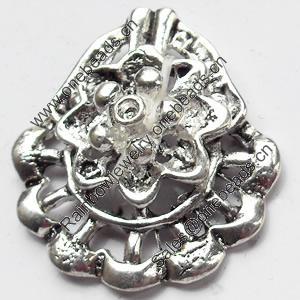 Pendant, Zinc Alloy Jewelry Findings, 23x25mm, Sold by Bag