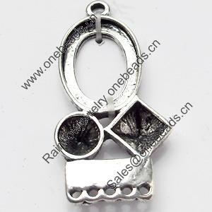 Pendant, Zinc Alloy Jewelry Findings, 15x30mm, Sold by Bag