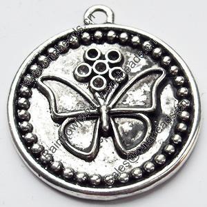 Pendant, Zinc Alloy Jewelry Findings, 26x29mm, Sold by Bag