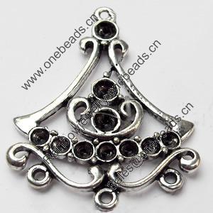 Connector, Zinc Alloy Jewelry Findings, 25x33mm, Hole:1.5mm, Sold by Bag