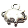 Pendant, Zinc Alloy Jewelry Findings, Pig, 9x10mm, Sold by Bag