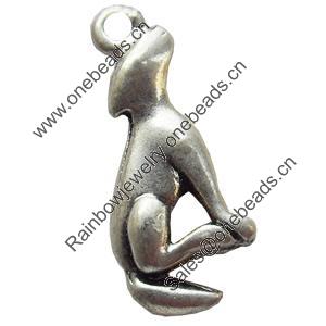 Pendant, Zinc Alloy Jewelry Findings, 8x19mm, Sold by Bag