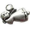 Pendant, Zinc Alloy Jewelry Findings, 14x10mm, Sold by Bag