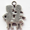 Pendant, Zinc Alloy Jewelry Findings, 14x17mm, Sold by Bag