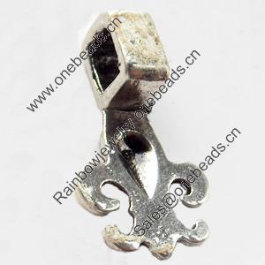 Pendant Bails，Fashion Zinc Alloy jewelry findings，12x19mm, Sold by Bag