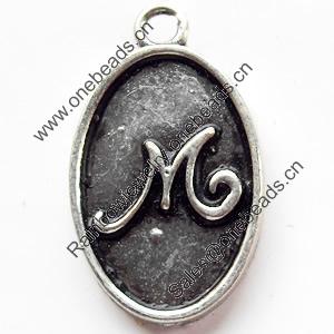 Pendant, Zinc Alloy Jewelry Findings, 13x22mm, Sold by Bag