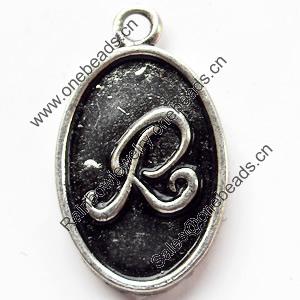 Pendant, Zinc Alloy Jewelry Findings, 13x22mm, Sold by Bag