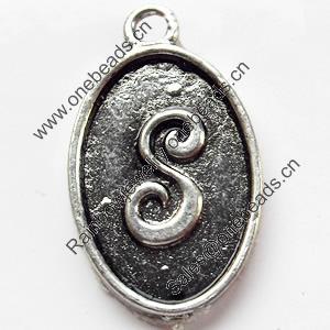 Pendant, Zinc Alloy Jewelry Findings, 13x22mm, Sold by Bag