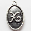 Pendant, Zinc Alloy Jewelry Findings, 13x22mm, Sold by Bag