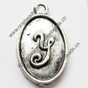 Pendant, Zinc Alloy Jewelry Findings, 13x22mm, Sold by Bag